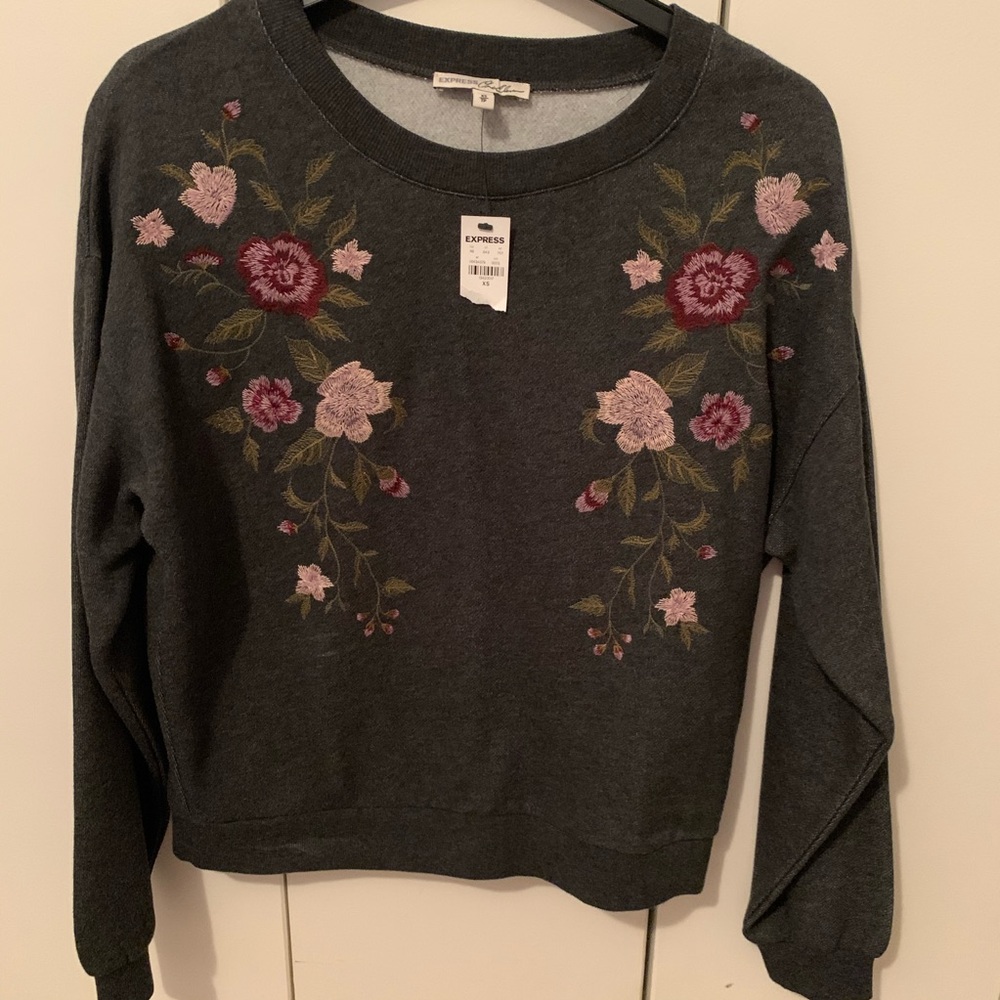 EXPRESS ONE ELEVEN EMBROIDERED SWEATSHIRT